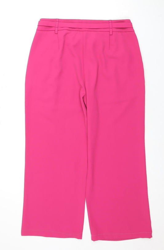 Womens UK Size 10 Wallis Regular Fit Casual Party/Cocktail Pink Trousers