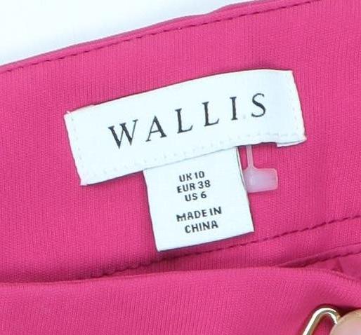 Womens UK Size 10 Wallis Regular Fit Casual Party/Cocktail Pink Trousers