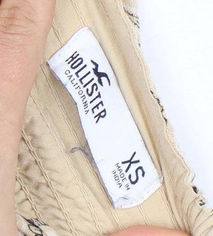 Hollister Women's Beige Floral Playsuit XS Sleeveless Casual