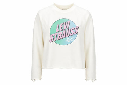 Levi Strauss Women's Ivory Pullover Sweatshirt, Medium