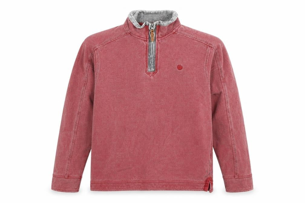 Mens UK Size S FatFace Red 1/4 Zip Sweatshirt