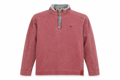 Mens UK Size S FatFace Red 1/4 Zip Sweatshirt