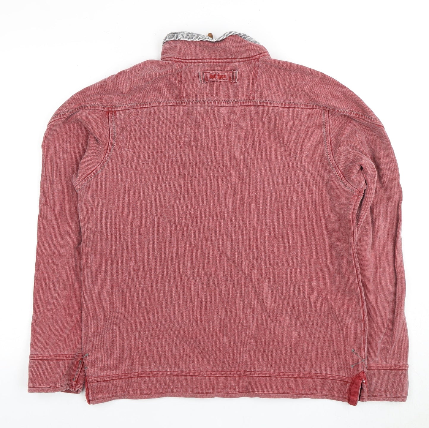 Mens UK Size S FatFace Red 1/4 Zip Sweatshirt