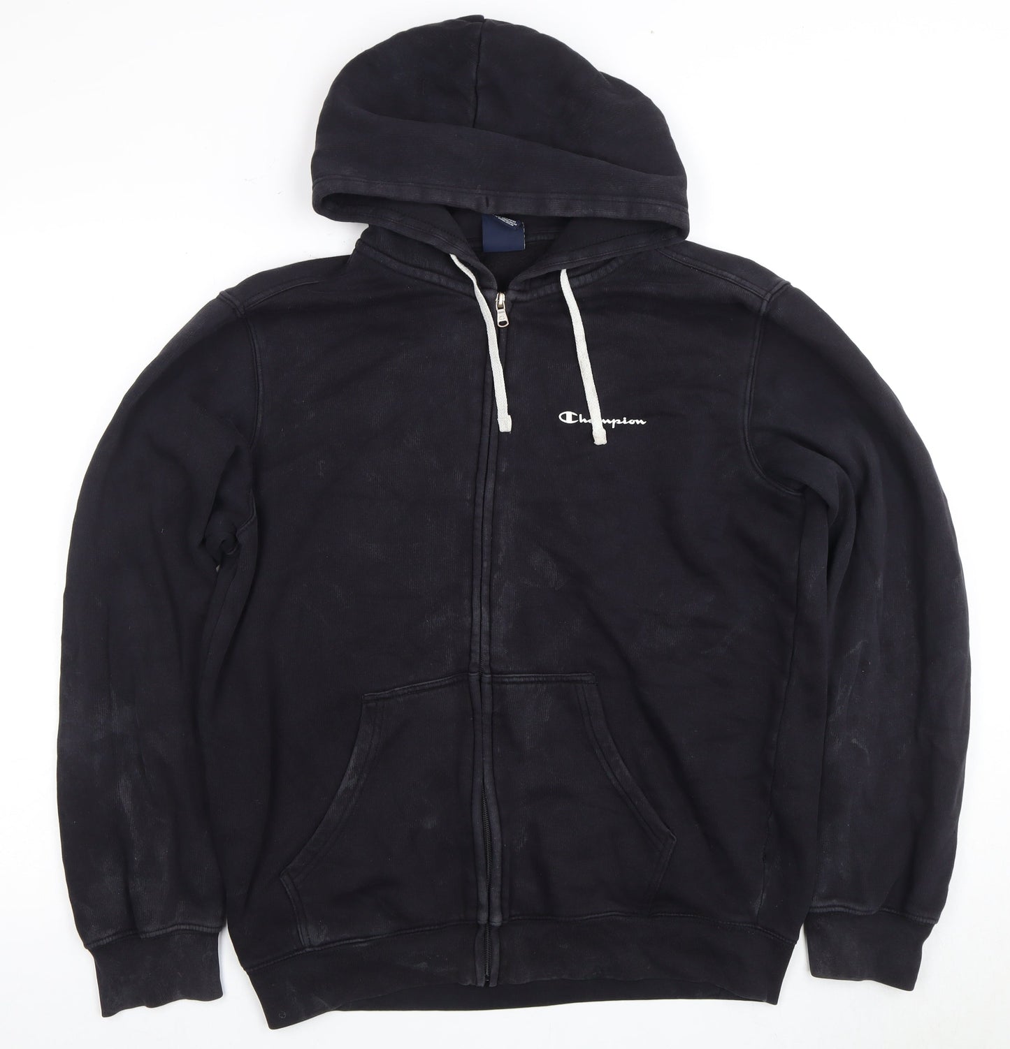 Mens UK Size L Champion Black Full Zip Hoodie