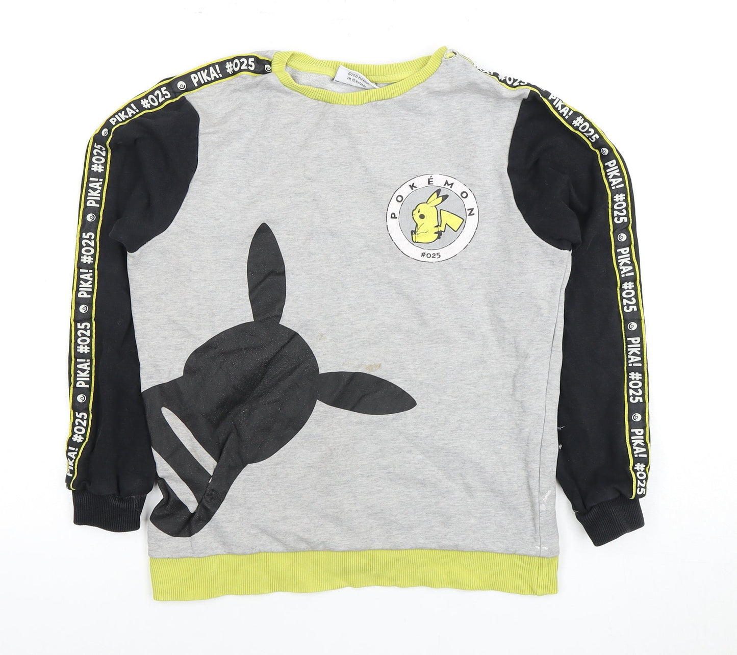 Boys Grey Pokemon Hoodie 11-12 Years - Graphic Pullover