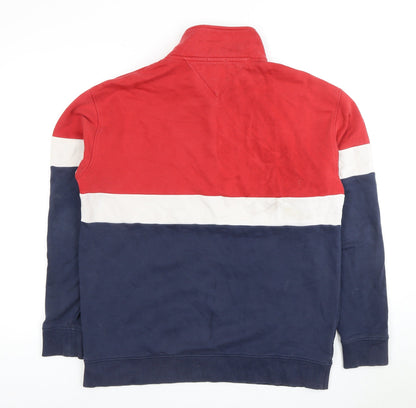 Tommy Jeans Men's Red White Blue Pullover Sweatshirt M