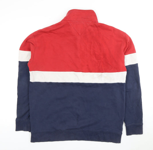 Tommy Jeans Men's Red White Blue Pullover Sweatshirt M