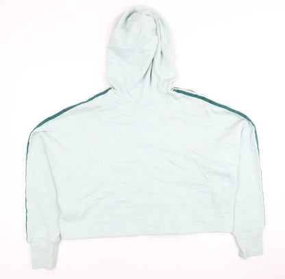 Adidas Women's Green Hoodie, Size 10, Cotton, Casual