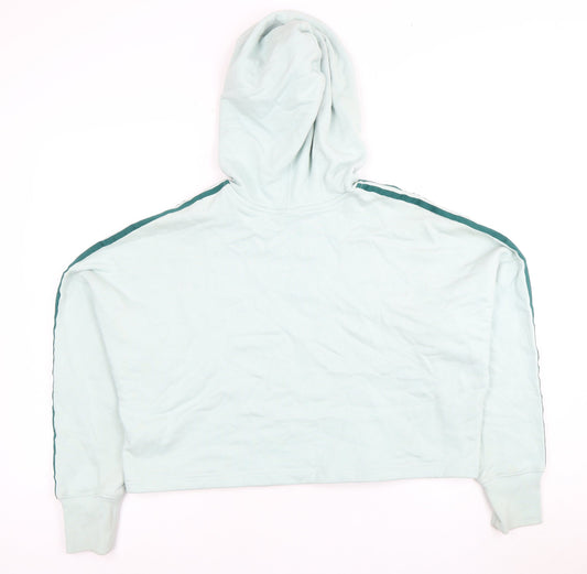 Adidas Women's Green Hoodie, Size 10, Cotton, Casual