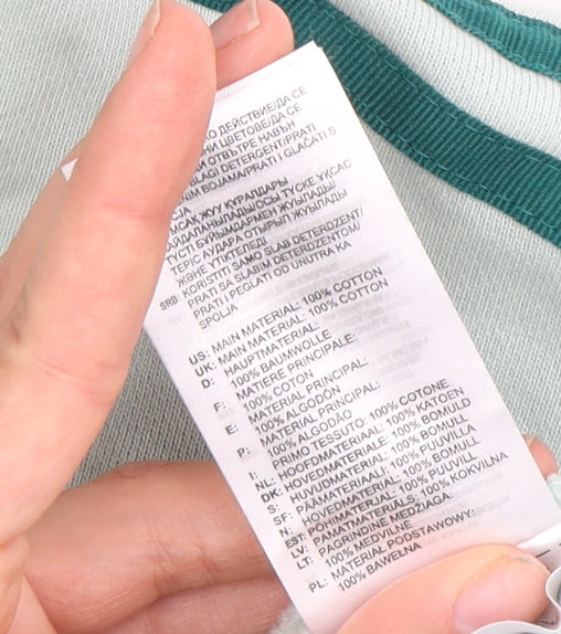 Adidas Women's Green Hoodie, Size 10, Cotton, Casual