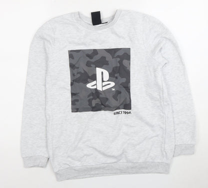 Boys PlayStation Grey Pullover Sweatshirt - Size 14 Years