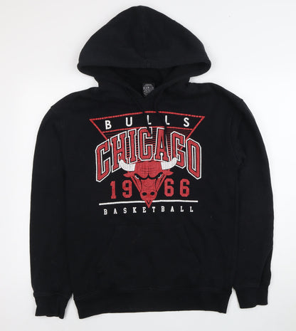 UNK Men's Black Pullover Hoodie S - Basketball Graphic