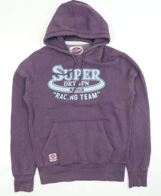 Superdry Men's Purple Pullover Hoodie, L, Racing Style