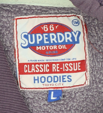 Superdry Men's Purple Pullover Hoodie, L, Racing Style