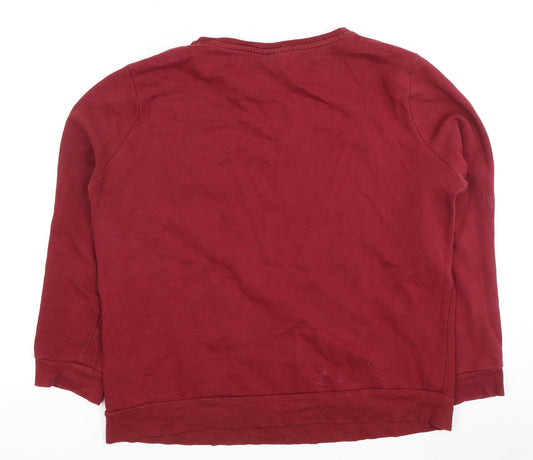 Womens UK Size 14 Disney Red Pullover Sweatshirt