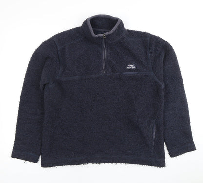 Weird Fish Men's Blue 1/4 Zip Sweatshirt, Size S