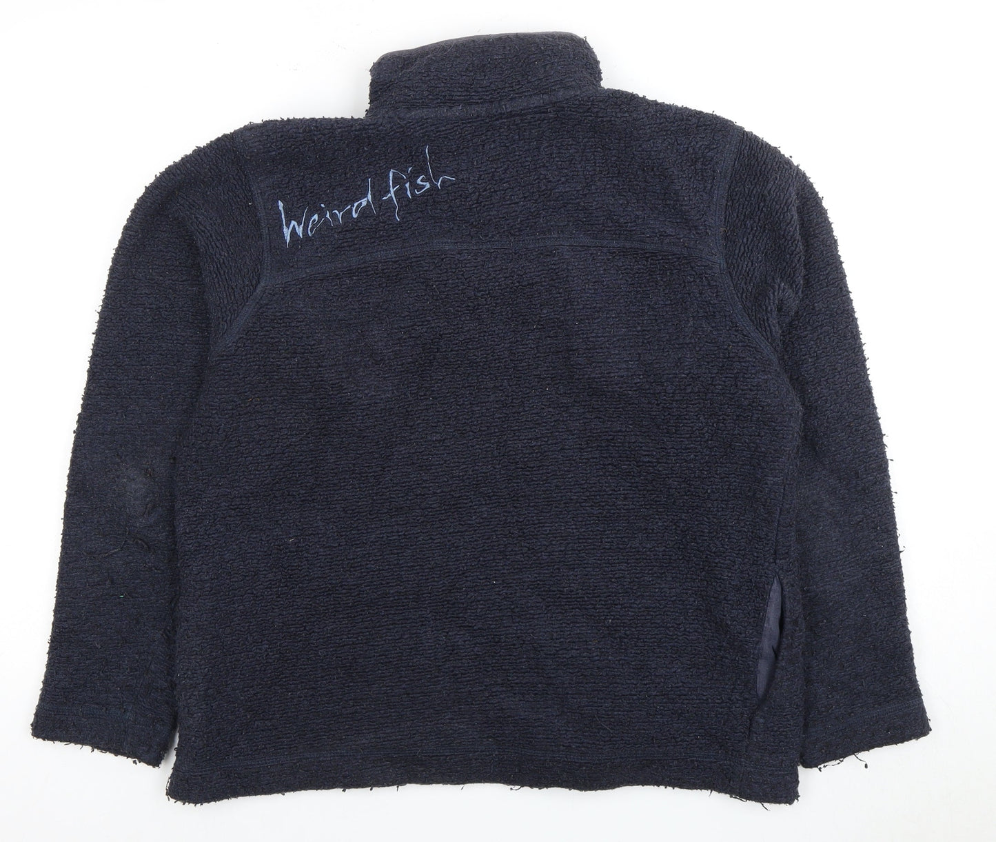 Weird Fish Men's Blue 1/4 Zip Sweatshirt, Size S