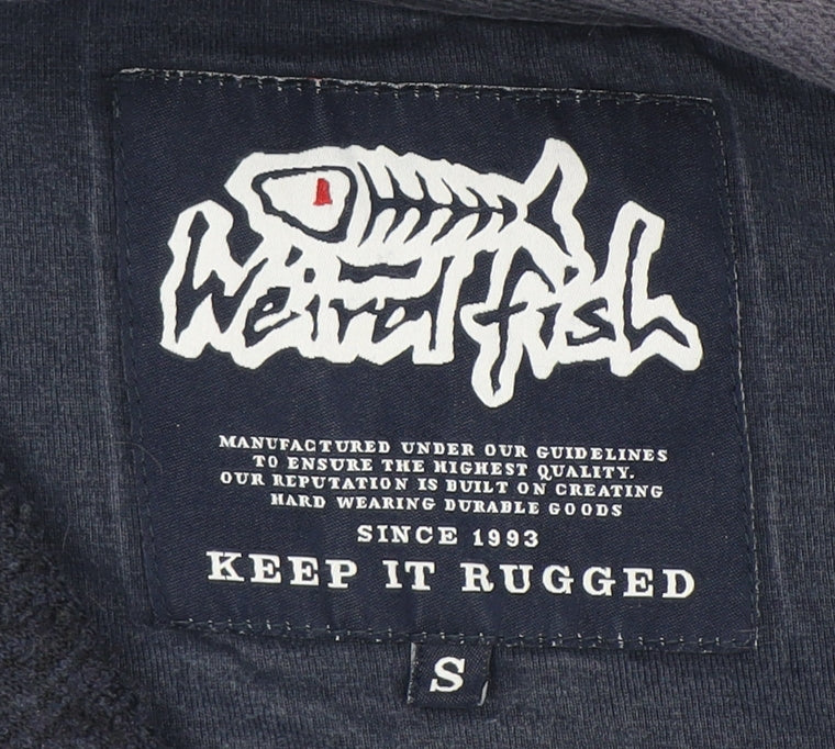 Weird Fish Men's Blue 1/4 Zip Sweatshirt, Size S