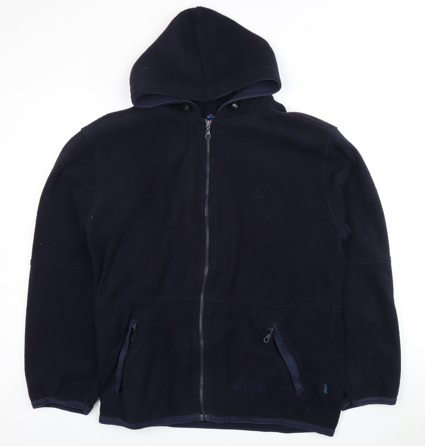 Asics Men's Blue XL Fleece Jacket with Hood