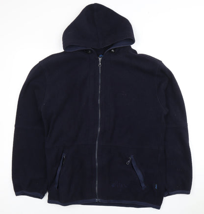 Asics Men's Blue XL Fleece Jacket with Hood