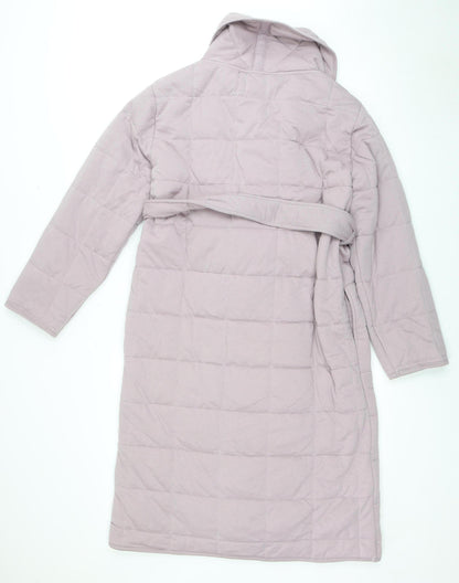 Womens UK Size S FatFace Purple Quilted Coat