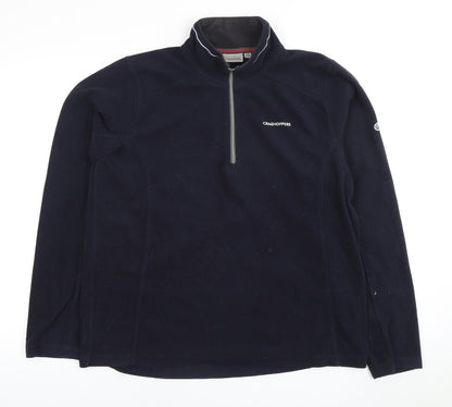 Mens UK Size M Craghoppers Blue 1/4 Zip Sweatshirt