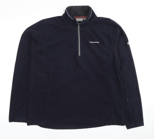Mens UK Size M Craghoppers Blue 1/4 Zip Sweatshirt
