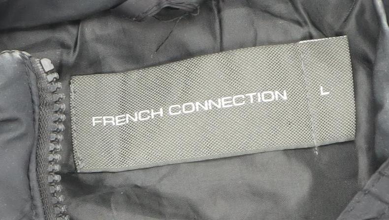Womens UK Size L French Connection Black Puffer Jacket
