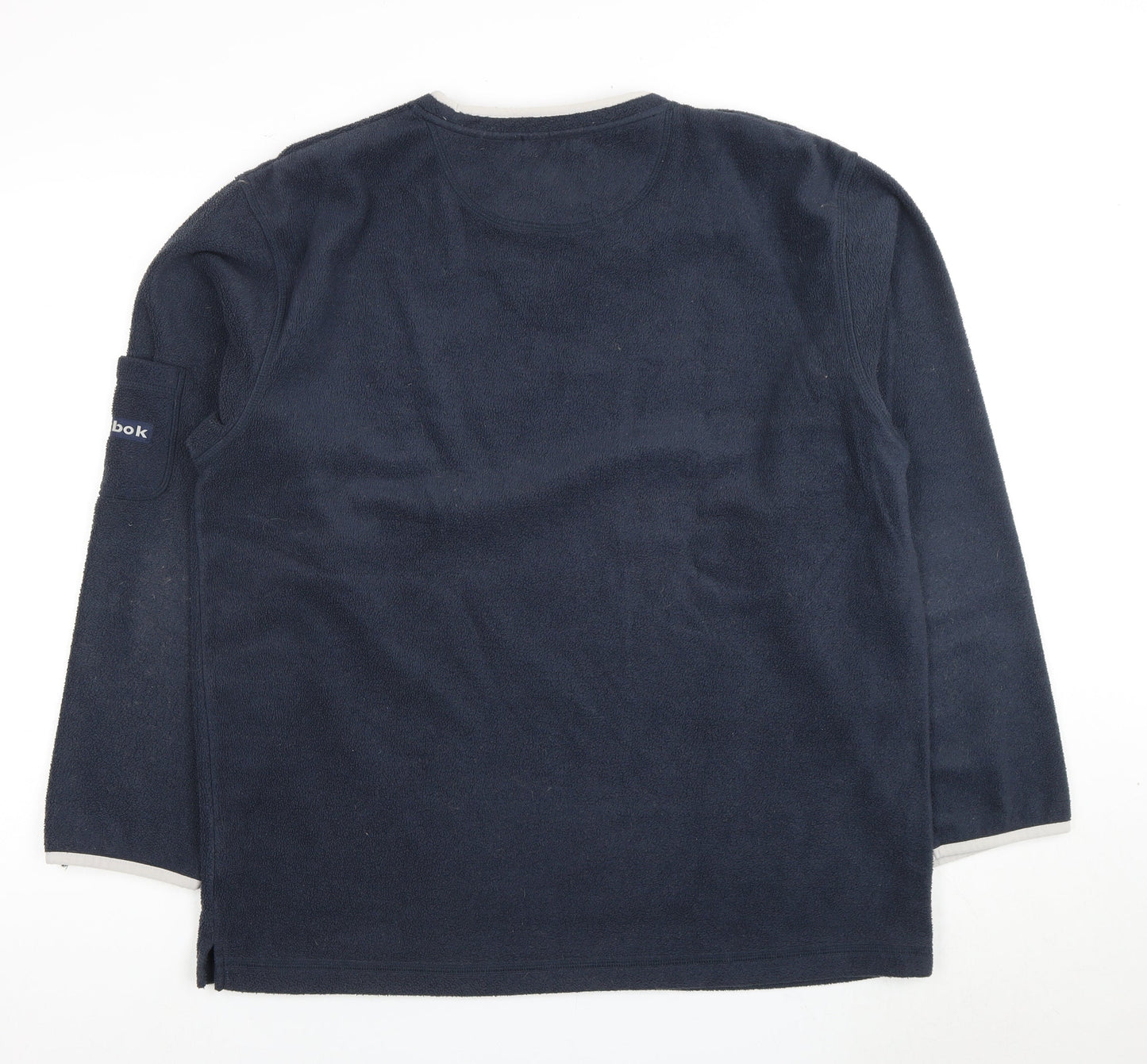 Reebok Unisex Blue XL Pullover Sweatshirt, Fleece, Logo Accent