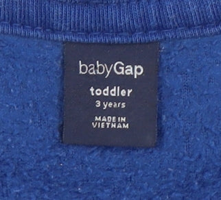 GAP Boys Blue Fleece Hoodie Jacket 3 Years