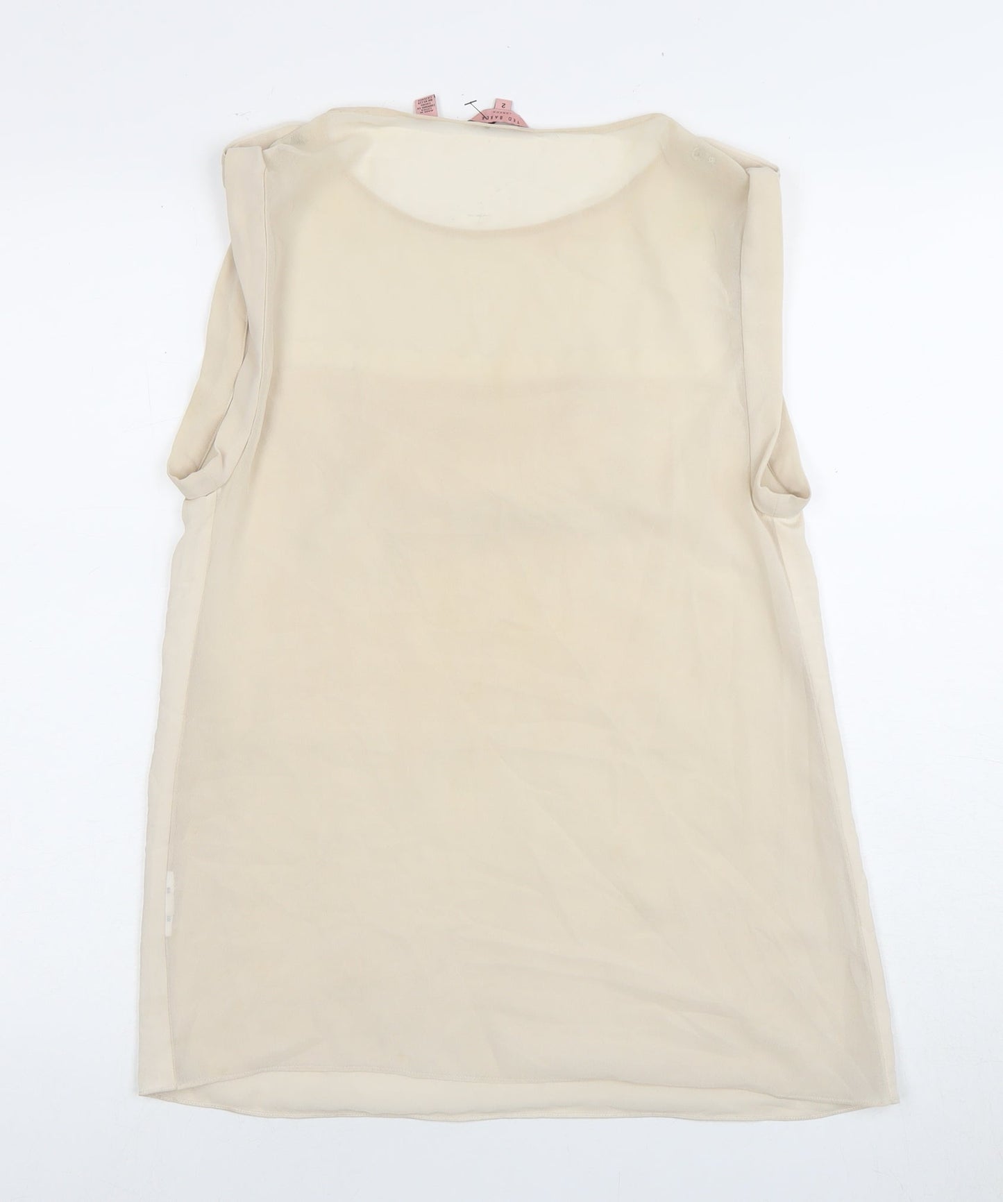 Womens UK Size 8 Ted Baker Beige Basic Tank