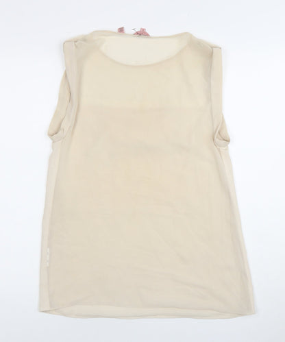Womens UK Size 8 Ted Baker Beige Basic Tank
