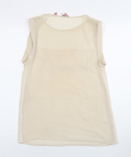 Womens UK Size 8 Ted Baker Beige Basic Tank