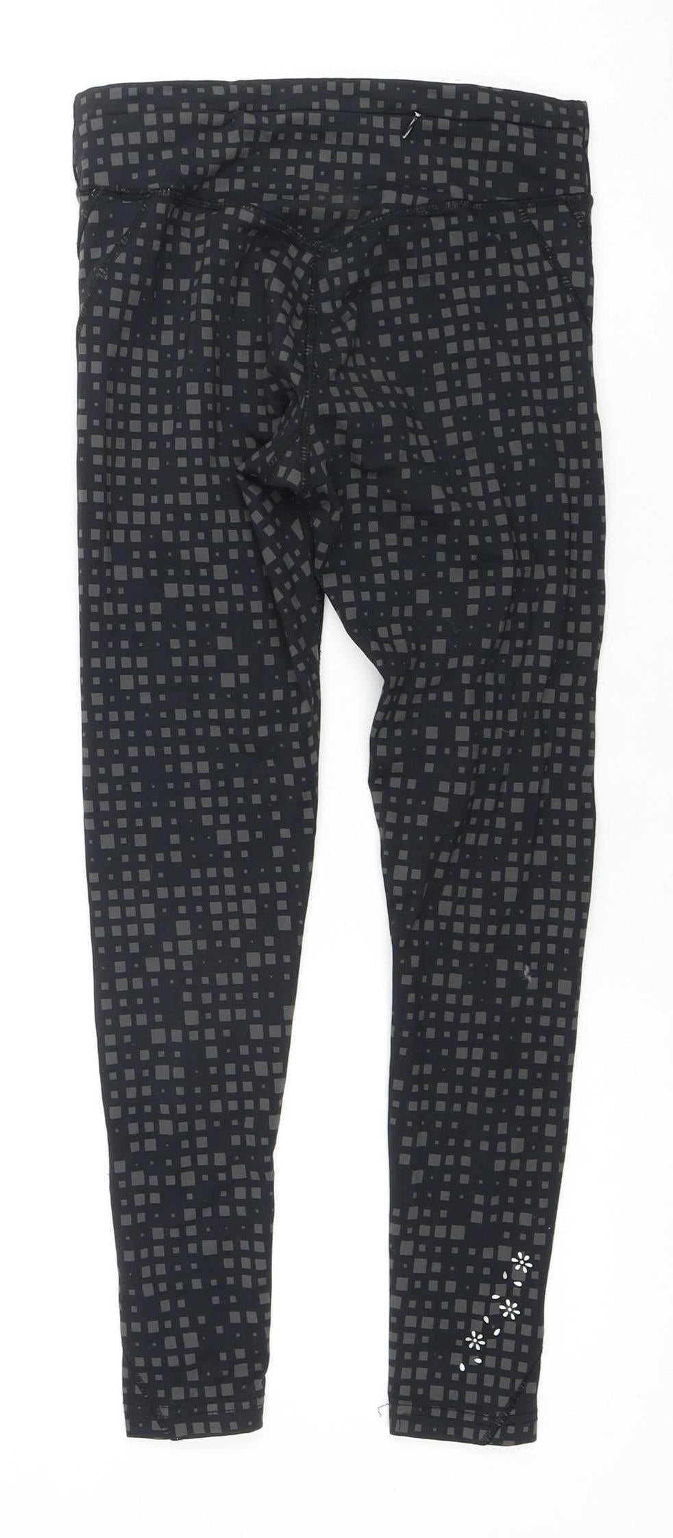 USA Pro Women's Black Geometric Leggings Size 6