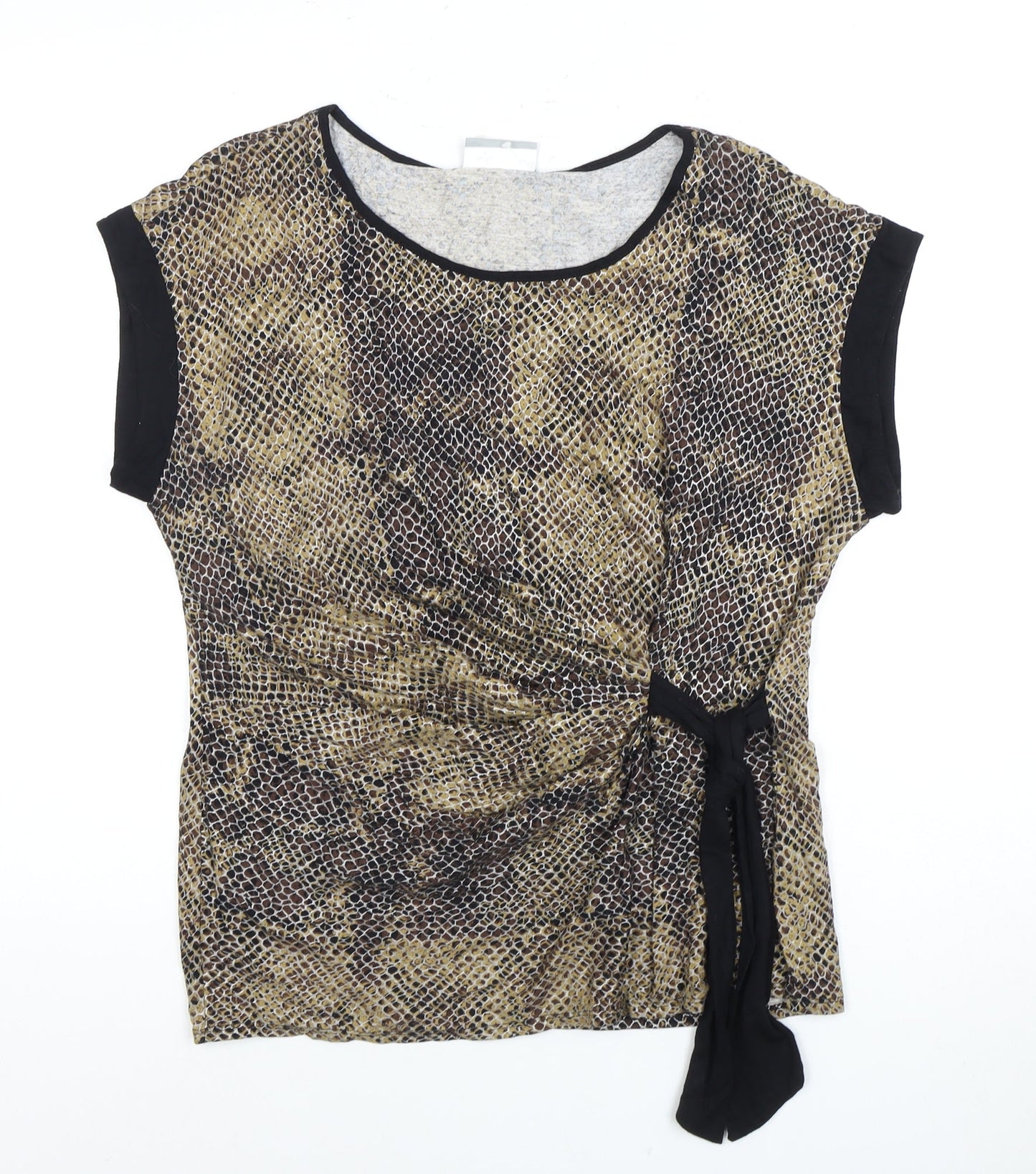 Womens UK Size 18 Wallis Brown Basic T-Shirt