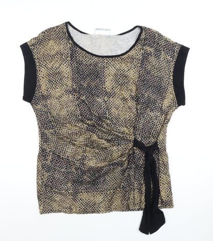 Womens UK Size 18 Wallis Brown Basic T-Shirt