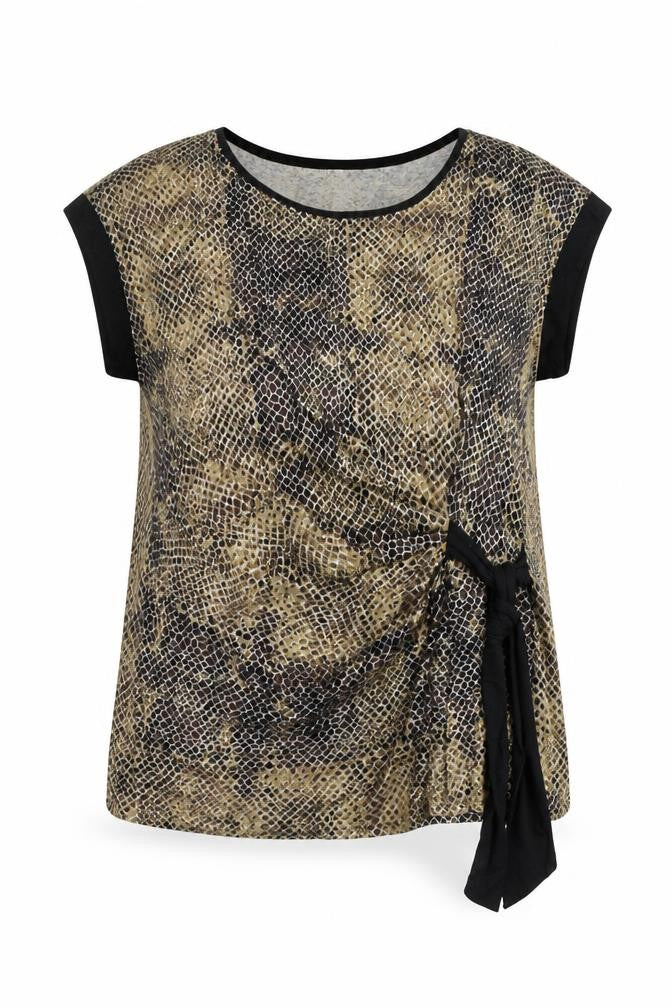 Womens UK Size 18 Wallis Brown Basic T-Shirt