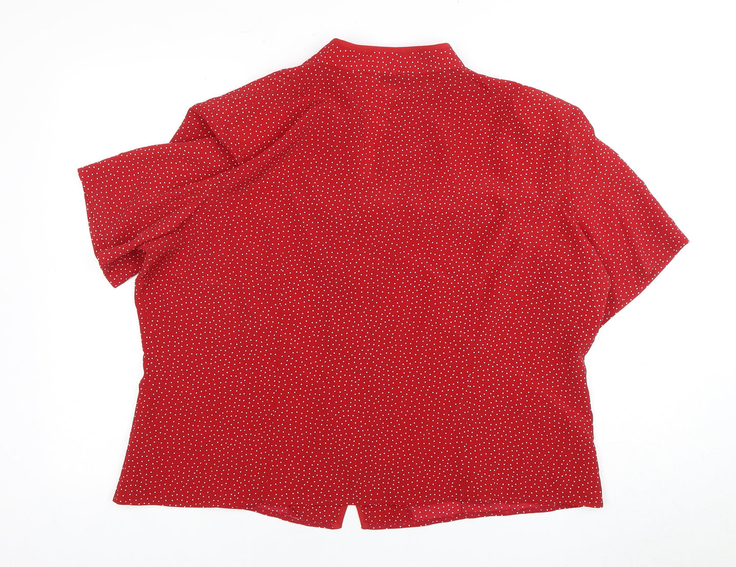 Womens UK Size 16 Berkertex Red Basic Button-Up