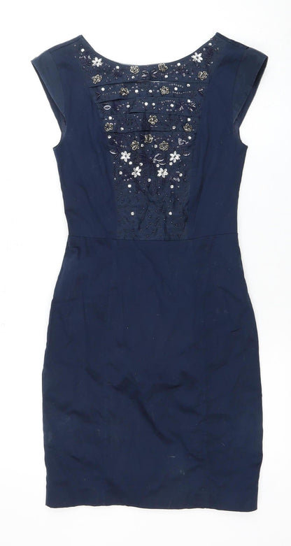 French Connection Women's Blue Sequin Dress Size 6