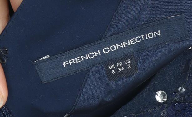 French Connection Women's Blue Sequin Dress Size 6