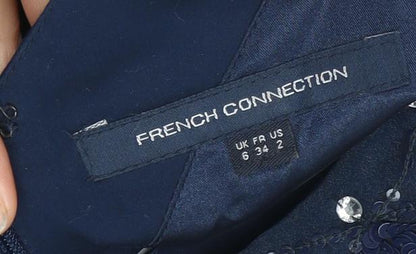 French Connection Women's Blue Sequin Dress Size 6