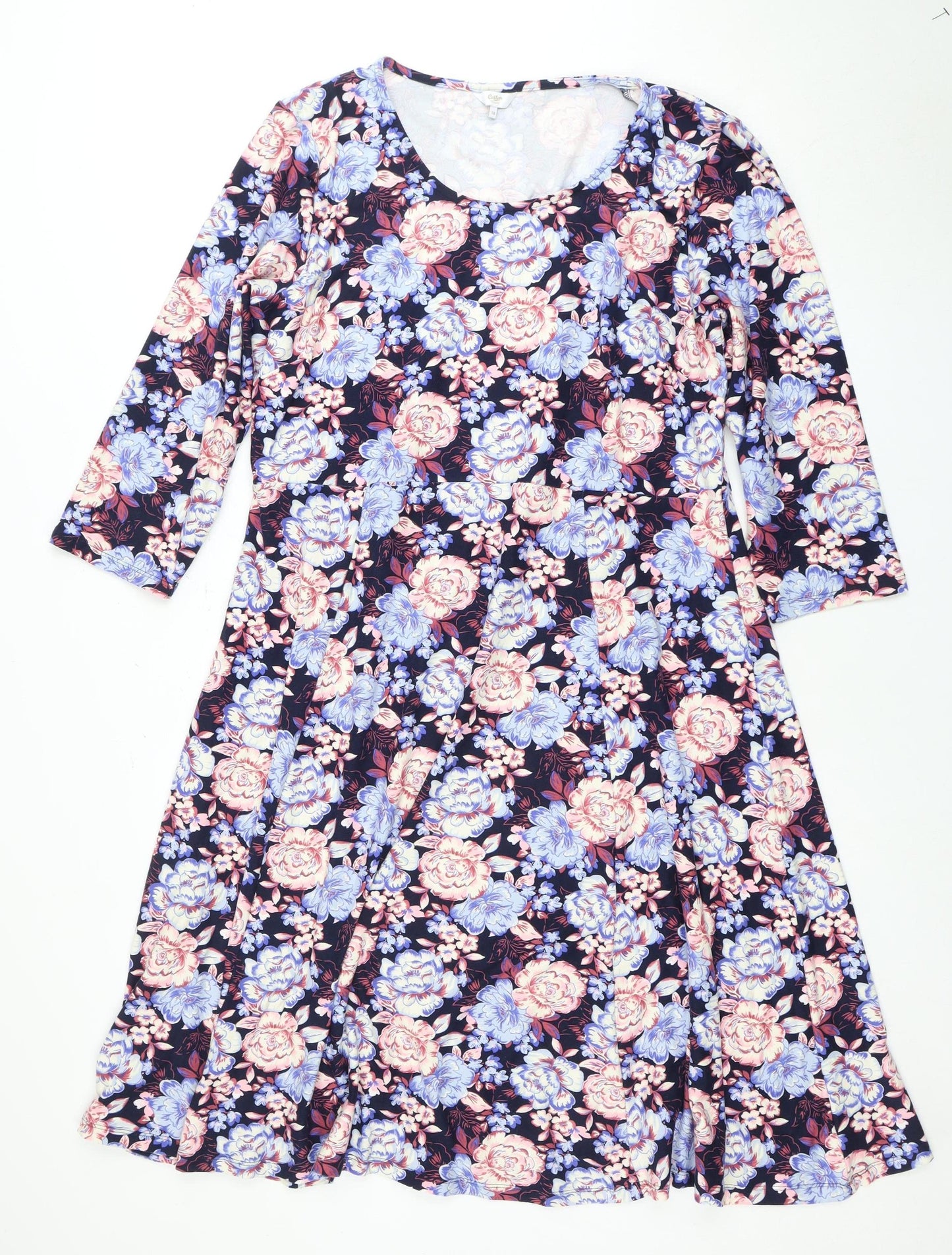 Cotton Traders Women's Floral Dress, Size 18, Multicoloured