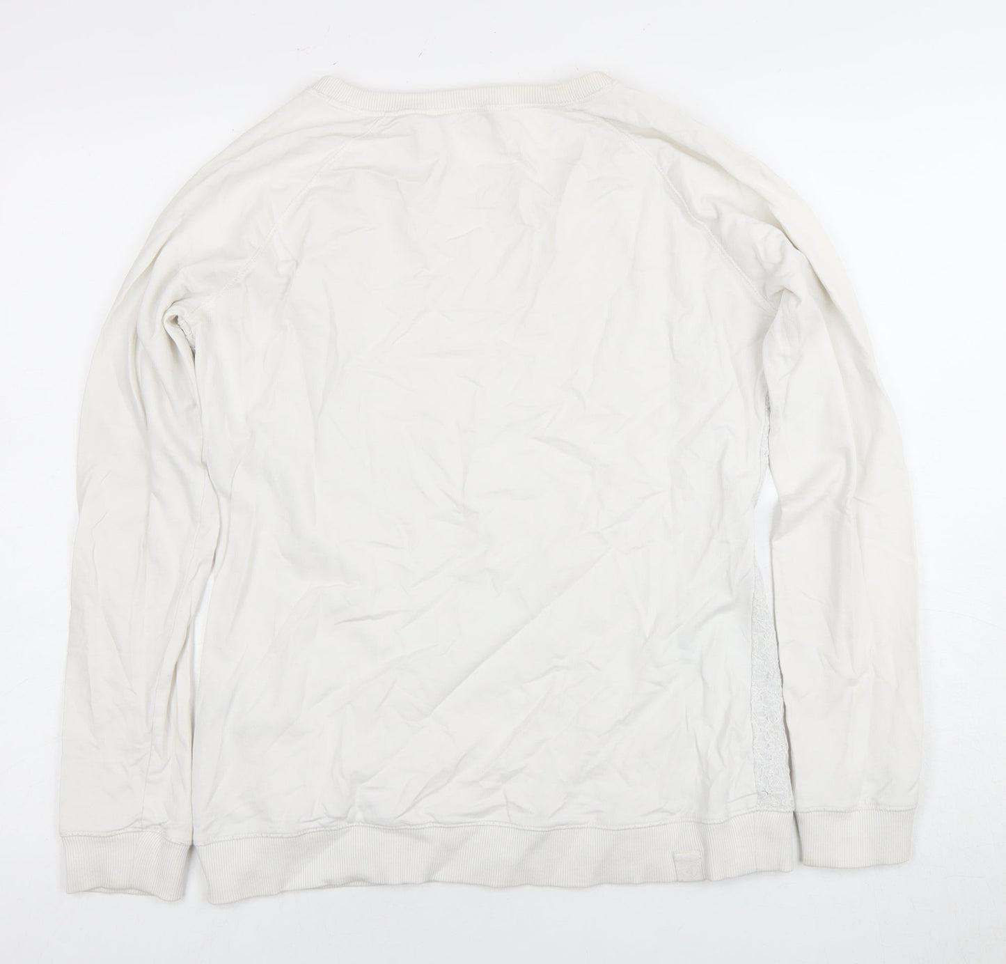 Womens UK Size 10 Fat Face Ivory Pullover Sweatshirt