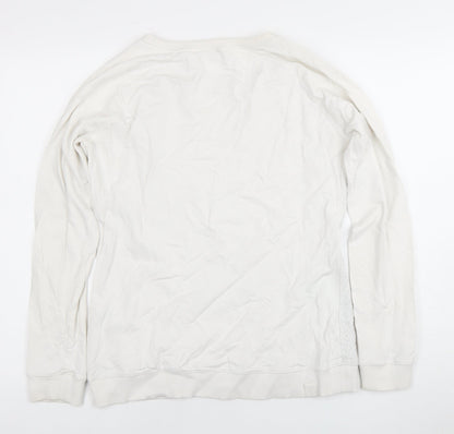 Womens UK Size 10 Fat Face Ivory Pullover Sweatshirt