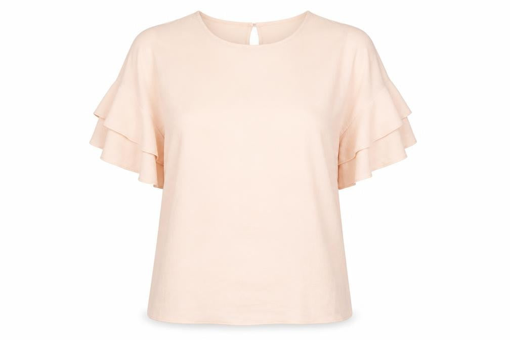 Womens UK Size 10 Roman Pink Basic Blouse