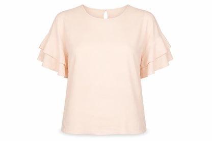 Womens UK Size 10 Roman Pink Basic Blouse