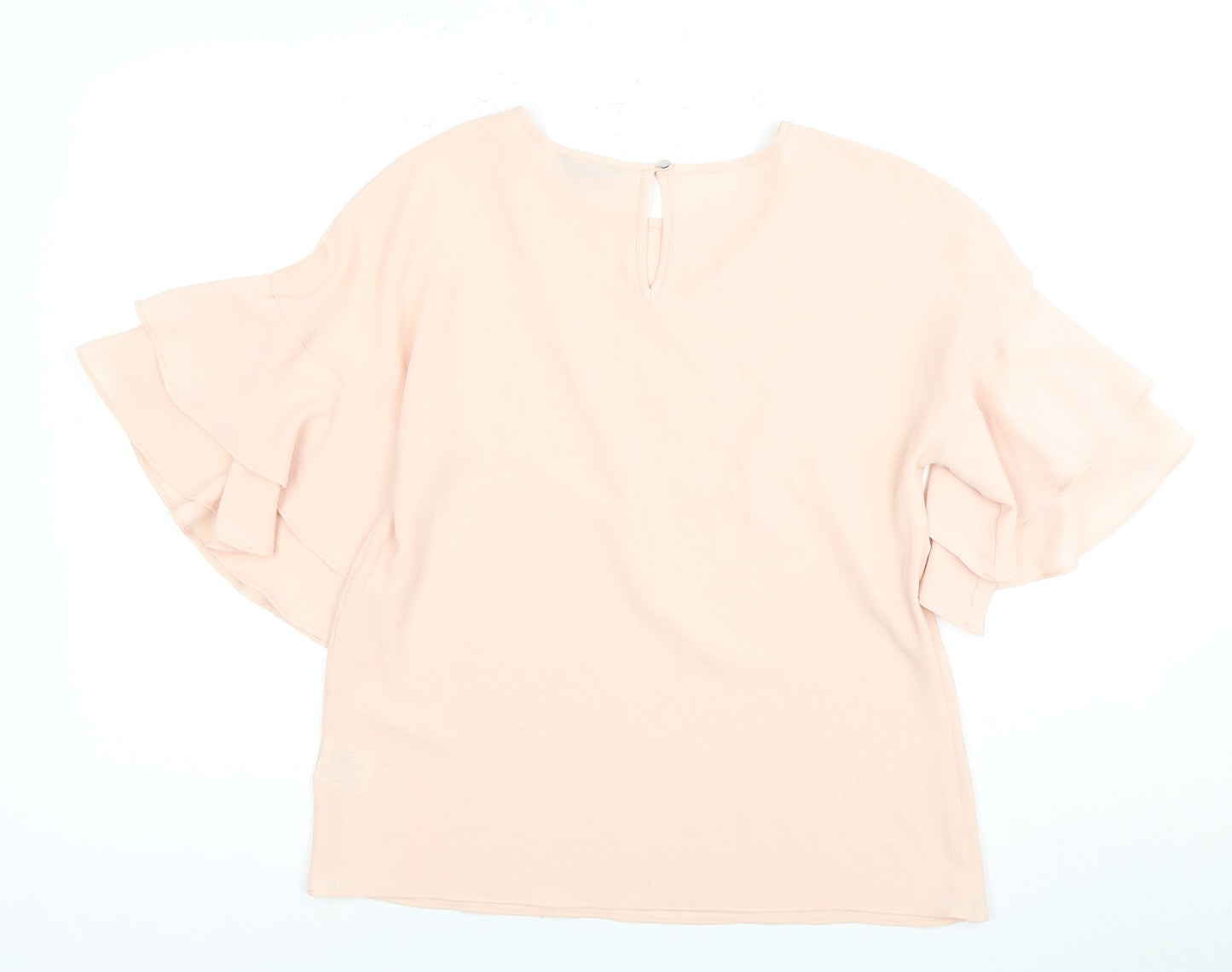 Womens UK Size 10 Roman Pink Basic Blouse