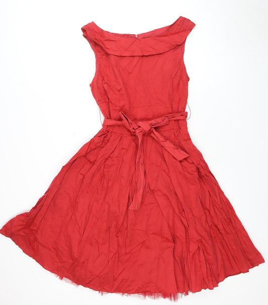 Principles Women's Red Fit & Flare Dress UK 12 Party