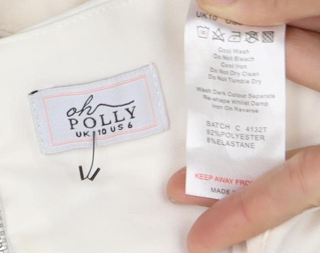 Womens UK Size 6 Oh Polly White Camisole Blouse