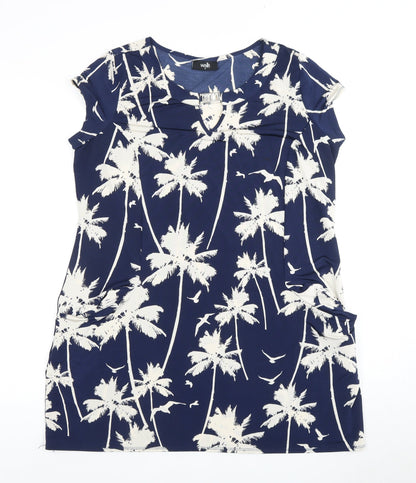 Womens UK Size M Wallis Blue Basic Blouse